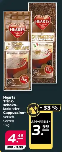 NETTO Hearts Trinkschokolade oder Cappuccino Angebot
