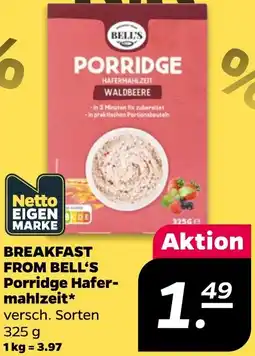 NETTO BREAKFAST FROM BELL'S Porridge Hafermahlzeit Angebot