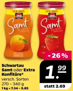 NETTO Schwartau Samt oder Extra Konfitüre Angebot