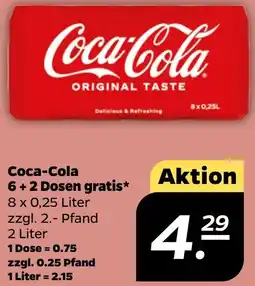 NETTO Coca-Cola 6+2 Dosen gratis Angebot