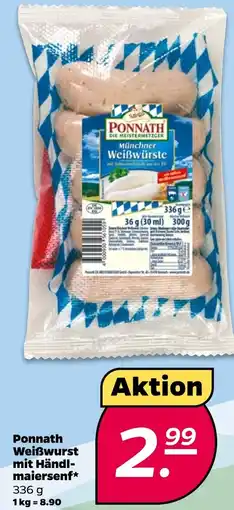 NETTO Ponnath Weißwurst mit Händlmaiersenf Angebot