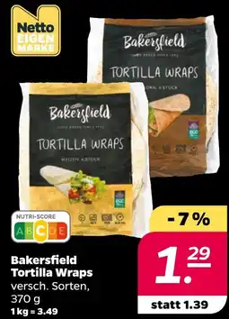 NETTO Bakersfield Tortilla Wraps Angebot