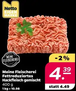 NETTO Meine Fleischerei Fettreduziertes Hackfleisch gemischt Angebot