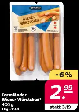 NETTO Farmländer Wiener Würstchen Angebot