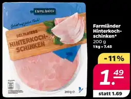 NETTO Farmländer Hinterkochschinken Angebot