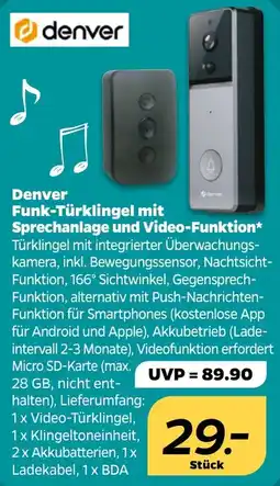 NETTO Denver Funk-Türklingel mit Sprechanlage und Video-Funktion Angebot
