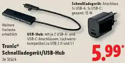 Lidl Tronic Schnellladegerät/USB-Hub Angebot
