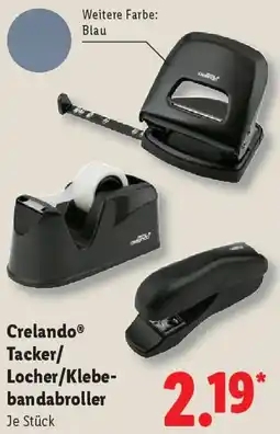Lidl Crelando Tacker/ Locher/Klebebandabroller Angebot