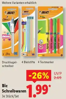 Lidl Bic Schreibwaren Angebot