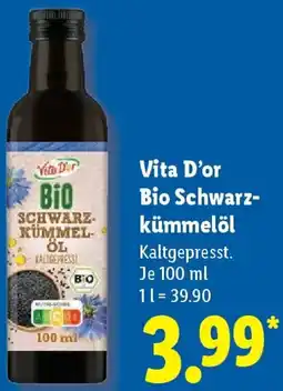 Lidl Vita D'or Bio Schwarzkümmelöl Angebot
