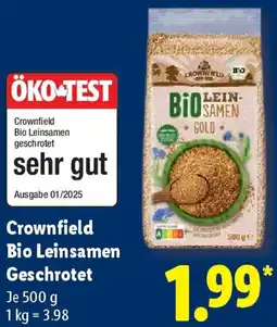 Lidl Crownfield Bio Leinsamen Geschrotet Angebot