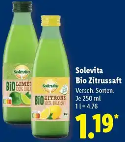 Lidl Solevita Bio Zitrussaft Angebot