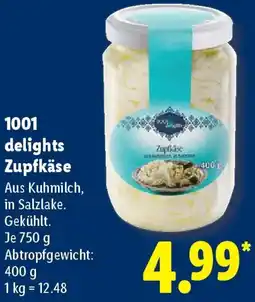 Lidl 1001 delights Zupfkäse Angebot