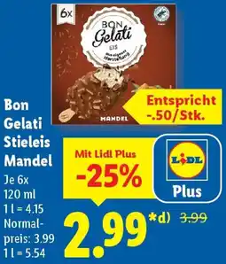 Lidl Bon Gelati Stieleis Mandel Angebot