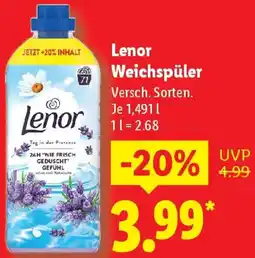 Lidl Lenor Weichspüler Angebot