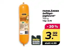 NETTO FARMLÄNDER Geflügeljagdwurst Angebot
