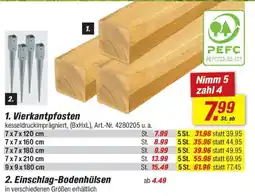 toom Baumarkt 1. Vierkantpfosten Angebot