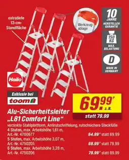toom Baumarkt Hailo Alu-Sicherheitsleiter ,,L81 Comfort Line" Angebot