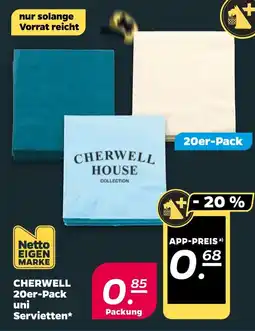 NETTO CHERWELL 20er-Pack uni Servietten Angebot