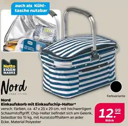 NETTO Nord Einkaufskorb mit Einkaufschip-Halter Angebot