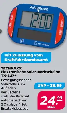 NETTO TECHNAXX Elektronische Solar-Parkscheibe TX-337 Angebot