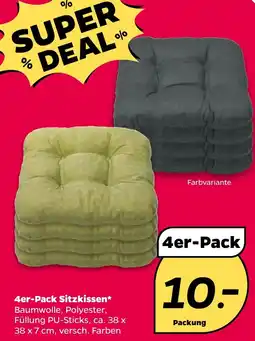 NETTO 4er-Pack Sitzkissen Angebot
