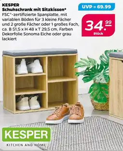 NETTO KESPER Schuhschrank mit Sitzkissen Angebot