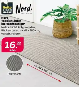 NETTO Nord Teppichläufer im Flechtdesign Angebot