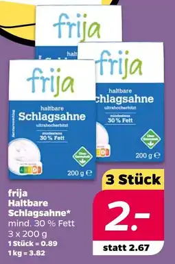 NETTO frija haltbare Schlagsahne Angebot