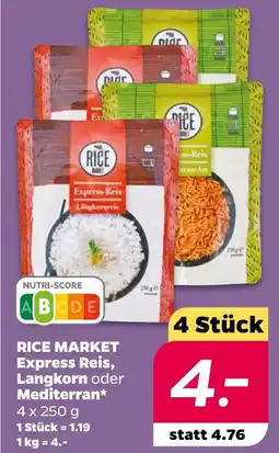 NETTO RICE MARKET Express Reis, Langkorn oder Mediterran Angebot