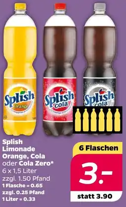 NETTO Splish Limonade Orange, Cola oder Cola Zero Angebot