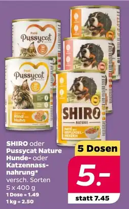 NETTO SHIRO oder Pussycat Nature Katzennassnahrung Angebot