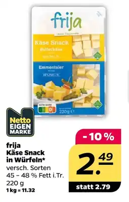 NETTO frija Käse Snack in Würfeln Angebot