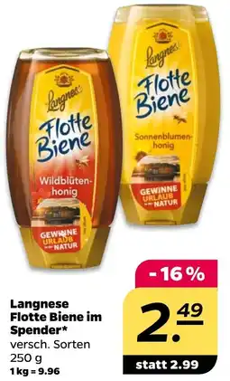NETTO Langnese Flotte Biene im Spender Angebot