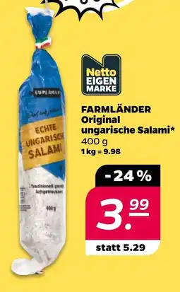NETTO FARMLÄNDER Original ungarische Salami Angebot