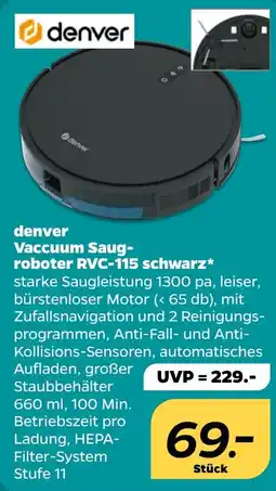 NETTO denver Vaccuum Saug- roboter RVC-115 schwarz Angebot