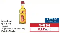 METRO Berentzen Apfelkorn Angebot