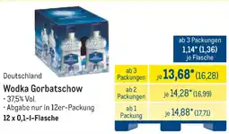METRO Deutschland Wodka Gorbatschow Angebot