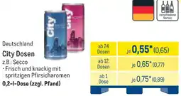 METRO City Dosen z.B.: Secco Angebot