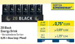 METRO 28 Black Energy Drink Angebot