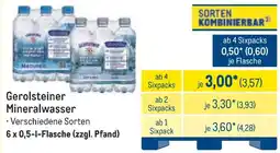METRO Gerolsteiner Mineralwasser Angebot