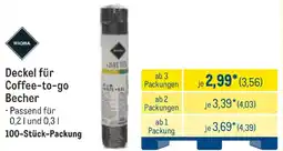 METRO RIOBA Deckel für Coffee-to-go Becher Angebot