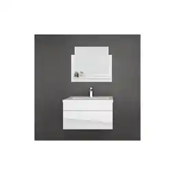 Netto Marken-Discount HOME DELUXE Wangerooge Badmöbel-Set weiß, ca. 61 cm breit mit Spiegel (Gr. M) Angebot