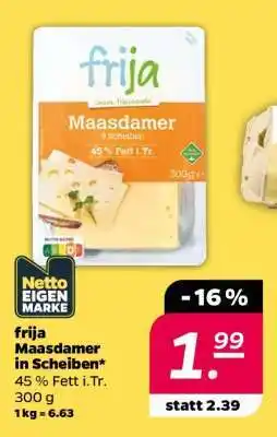 NETTO frija Maasdamer in Scheiben Angebot