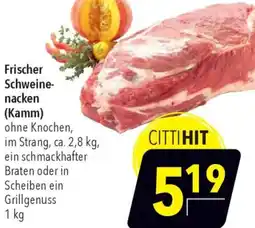 CITTI Markt Frischer Schweinenacken (Kamm) Angebot