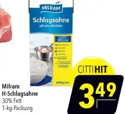 CITTI Markt Milram H-Schlagsahne Angebot