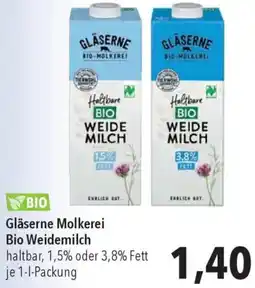 CITTI Markt Gläserne Molkerei Bio Weidemilch Angebot