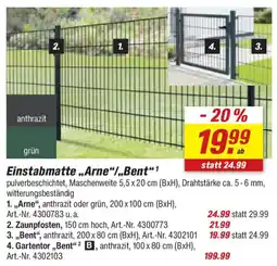 toom Baumarkt Einstabmatte „Arne"/„Bent" Angebot