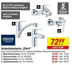 toom Baumarkt GROHE Armaturenserie ,,Start" Angebot