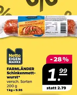 NETTO Netto eigenmarke farmländer schinkenmettwurst Angebot